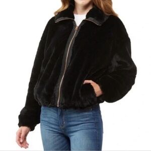 Lucky Brand Plush Black Teddy Jacket